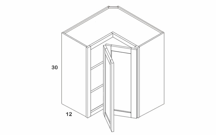 USCD Shaker Black WER2430: Wall Easy Reach Cabinet: RTA Kitchen Cabinet