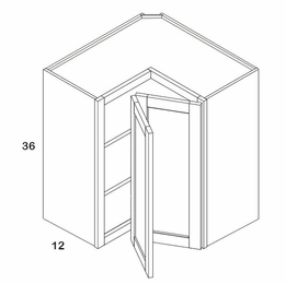 USCD Shaker Black WER2436: Wall Easy Reach Cabinet: RTA Kitchen Cabinet