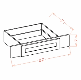 USCD Shaker Cinder VKD36: Vanity Knee Drawer: RTA Kitchen Cabinet