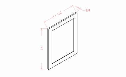 USCD Shaker Cinder WDEP1215: Wall Decorative End Panel: RTA Kitchen Cabinet