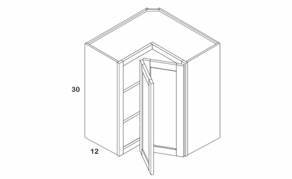 USCD Shaker Cinder WER2430: Wall Easy Reach Cabinet: RTA Kitchen Cabinet