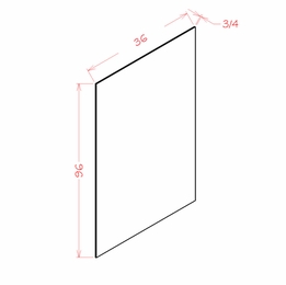 USCD Shaker Dove S3696: Finished Shelf Board: RTA Kitchen Cabinet