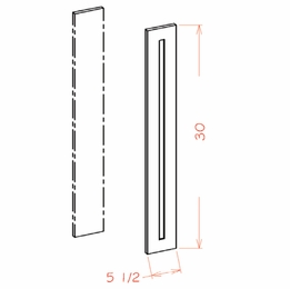 USCD Shaker Grey FOL630: Filler Overlay: RTA Kitchen Cabinet