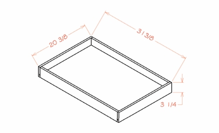 USCD Shaker Grey RS36: Roll Out Shelf - Type A: RTA Kitchen Cabinet
