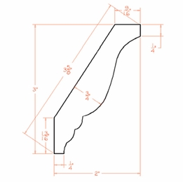 USCD Shaker Ivy DCM: Decorative Crown Molding: RTA Kitchen Cabinets