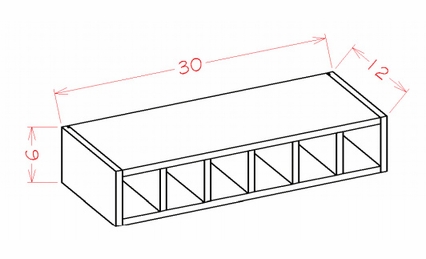 USCD Shaker Ivy WWC630: Wine Cubby: RTA Kitchen Cabinets