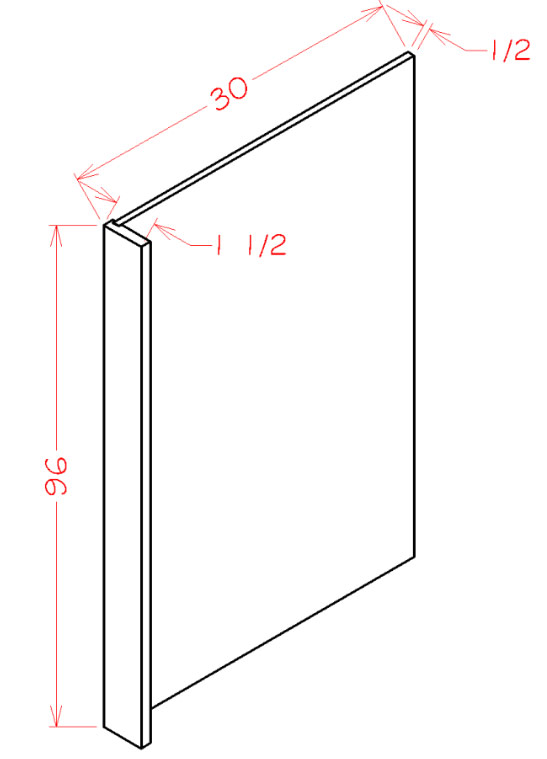 Shaker Navy Refrigerator End Panel