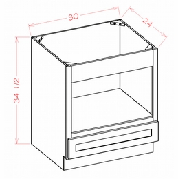 USCD Shaker White BMW30: Base Microwave Cabinet: RTA Kitchen Cabinet