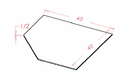 USCD Shaker White SBF4242: Diagonal Sink Floor: RTA Kitchen Cabinet