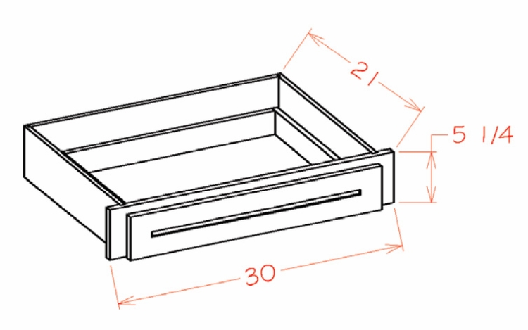 USCD Torrance Dove DKD30: Desk Knee Drawer: RTA Kitchen Cabinet