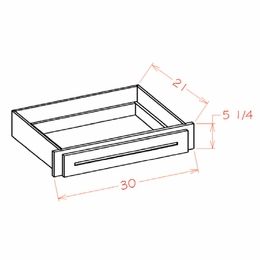 USCD Torrance Dove DKD30: Desk Knee Drawer: RTA Kitchen Cabinet