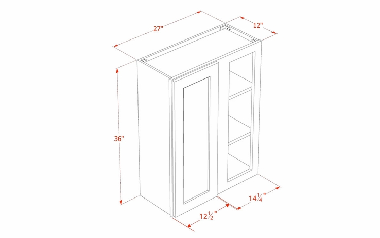 USCD Torrance Dove WBC2736: Wall Blind Cabinet: RTA Kitchen Cabinet