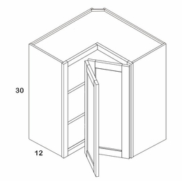 USCD Torrance Dove WER2430: Wall Easy Reach Cabinet: RTA Kitchen Cabinet