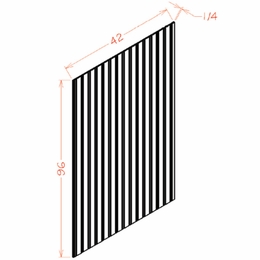 USCD Torrance White BBFPV4296: Beaded Panel: RTA Kitchen Cabinet
