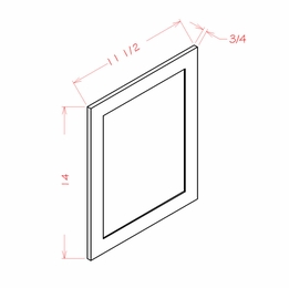 USCD Torrance White WDEP1215: Wall Decorative End Panel: RTA Kitchen Cabinet