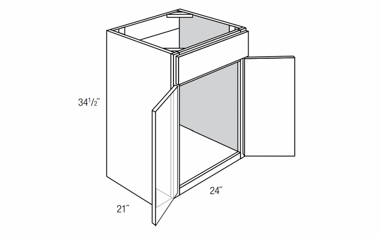 V2421B: Bathroom Vanity: Trenton Slab RTA Kitchen Cabinet