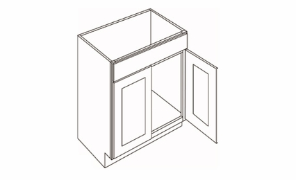 V3021: 2 Door Vanity Sink Base Cabinets: Country Oak Honey Kitchen Cabinets