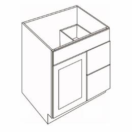 V3021D: 1 Door 2 Drawer Vanity Sink Base Cabinets: Country Oak Honey Kitchen Cabinets