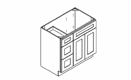 V3021DL-Shaker Grey Vanities