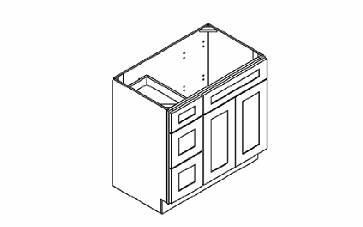 V3621DL-Shaker Grey Vanities