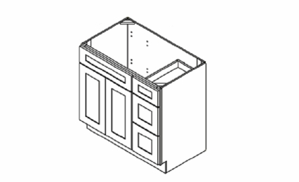 V3621DR-Shaker Grey Vanities