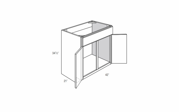 V4221: Bathroom Vanity: Trenton Slab RTA Kitchen Cabinet