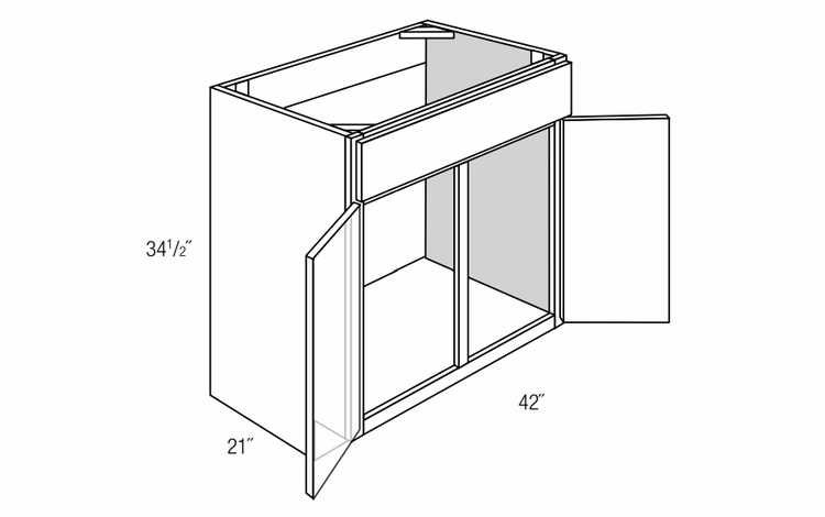 V4221: Bathroom Vanity: Upton Brown RTA Kitchen Cabinet