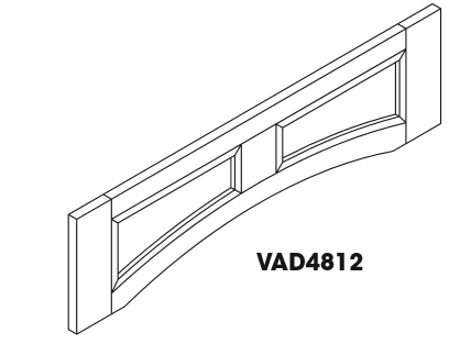 Forevermark Gramercy White VAD3612: Raised Panel Valance