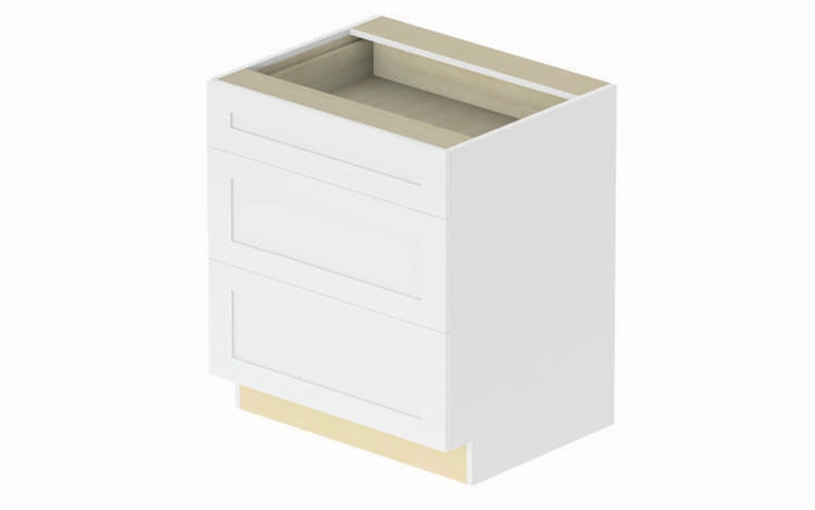 Vail DB33-3: 3 Drawer Base Cabinet: Assembled Kitchen Cabinets