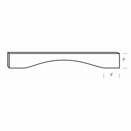 VAL48: Arched Valance: Essex Norwich RTA Kitchen Cabinet