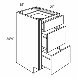 VDB1521: Bathroom Vanity Drawer Base: Dover Norwich RTA Kitchen Cabinet