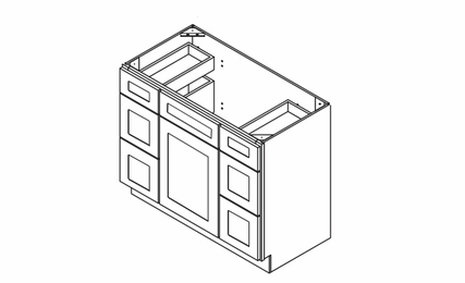 VDDB48-Shaker Grey Vanities