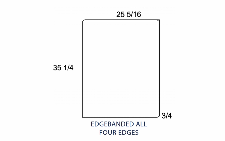 Verona Midnight Navy BEP2535: Panel: RTA Kitchen Cabinets