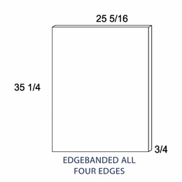 Verona Midnight Navy BEP2535: Panel: RTA Kitchen Cabinets