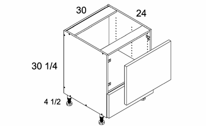 Verona Midnight Navy BMW30: Microwave Base Cabinet: RTA Kitchen Cabinets