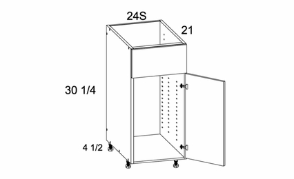 Verona Midnight Navy VSB24S: Vanity Sink Base False Front One Door: RTA Kitchen Cabinets