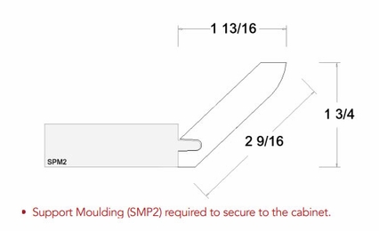 Verona Pure Blanc ACM8: Angle Crown Molding: RTA Kitchen Cabinets