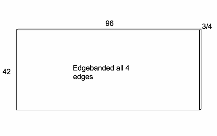 Verona Pure Blanc BP9642: Panel: RTA Kitchen Cabinets