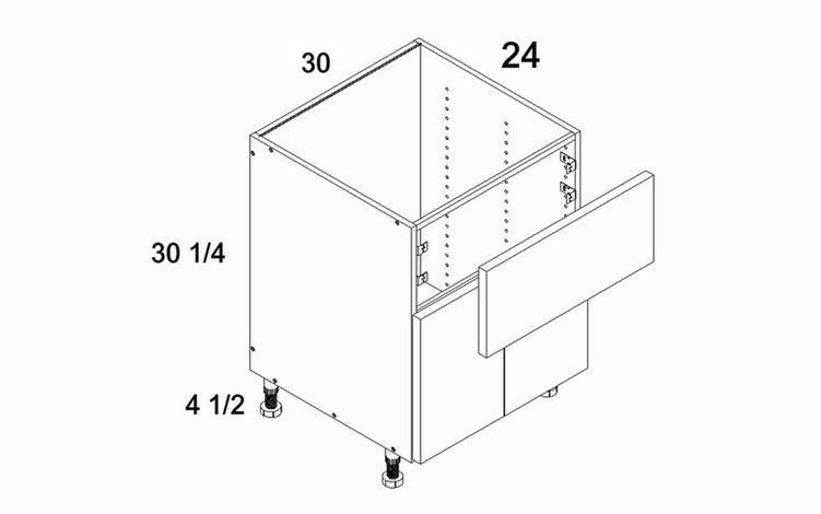 Verona Pure Blanc FSB30: Farm Sink Base: RTA Kitchen Cabinets