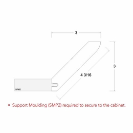 Verona Pure Blanc MCVE8: Cove Crown Molding: RTA Kitchen Cabinets