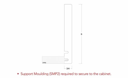 Verona Pure Blanc MPF6: Crown Extension Molding: RTA Kitchen Cabinets