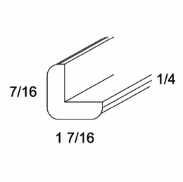 Verona Pure Blanc OCM8: Outside Corner Molding: RTA Kitchen Cabinets