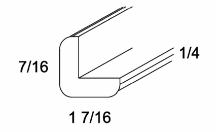 Verona Pure Blanc OCM8: Outside Corner Molding: RTA Kitchen Cabinets