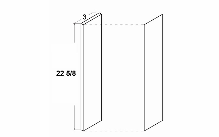 Verona Pure Blanc OF323: Filler: RTA Kitchen Cabinets