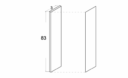 Verona Pure Blanc OF384: Filler: RTA Kitchen Cabinets