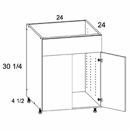 Verona Pure Blanc SB24: Sink Base False Front Two Door: RTA Kitchen Cabinets