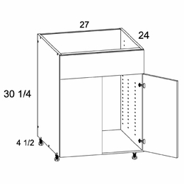 Verona Pure Blanc SB27: Sink Base False Front Two Door: RTA Kitchen Cabinets