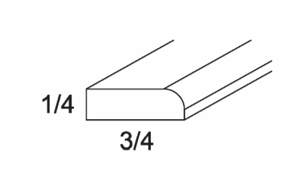 Verona Pure Blanc SM8: Scribe Molding: RTA Kitchen Cabinets