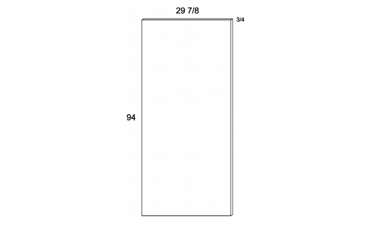 Verona Pure Blanc TEP3096: Panel: RTA Kitchen Cabinets