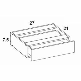 Verona Pure Blanc VKD27: Vanity Knee Drawer: RTA Kitchen Cabinets
